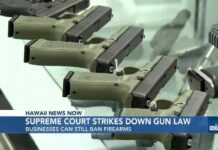 State Court Rebels On Guns Supreme Court strikes down Hawaii law requiring permission to carry guns on private property
