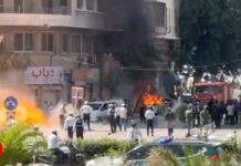 Twin Blasts Rattle Damascus Visit Bombs go off near hotel where Macron is staying in Damascus
