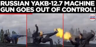 WATCH: Russian Helicopter Gatling Gun Spins Out of Control During Air Defense Training Mishap!