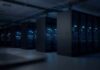 China Data Dragnet Sparks Election Uproar Rows of illuminated server racks in a dark data center